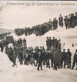 Cestáři na silnici mezi Klínovcem a Českými Hamry. Z pozůstalosti po Hansi H. 